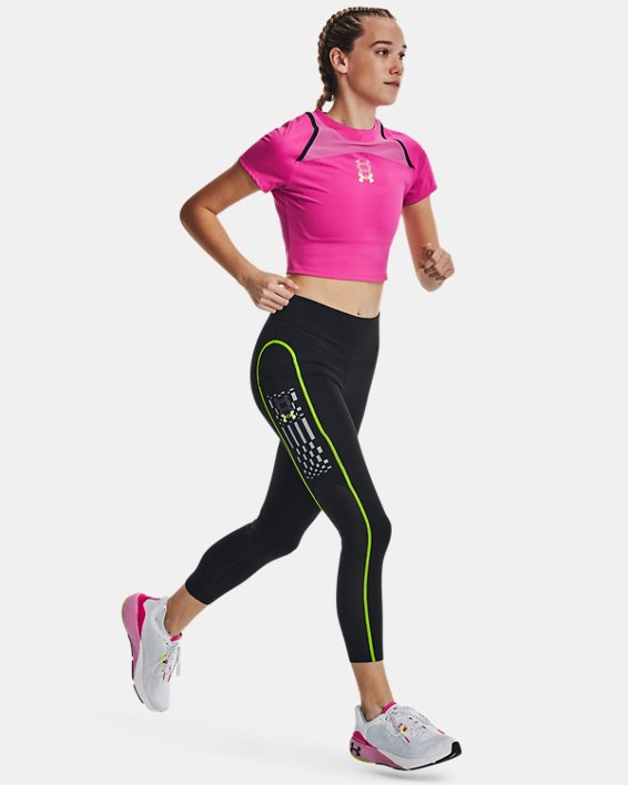 T-shirt court à manches courtes UA Run Anywhere pour femme, Pink, pdpMainDesktop image number 2